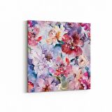 Olla 11573K Çiçek Görseli Kare Kanvas Tablo (Ölçü: 25X25)