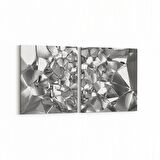 Olla 10090K2Y Abstract Görsel Kare 2'li Yatay Kanvas Tablo (Ölçü: 65X30)