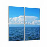 Olla 16398K4 Kumsal / Sahil Görseli Kare 4'lü Kanvas Tablo (Ölçü: 145X145)