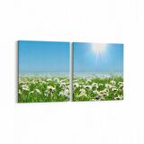 Olla 14585K2Y Doğa / Manzara Görseli Kare 2'li Yatay Kanvas Tablo (Ölçü: 65X30)