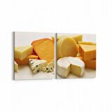 Olla 15112K2Y Gıda Görseli Kare 2'li Yatay Kanvas Tablo (Ölçü: 125X60)