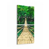 Olla 14079K2D Doğa / Manzara Görseli Kare 2'li Dikey Kanvas Tablo (Ölçü: 30X65)