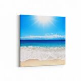 Olla 16526K Kumsal / Sahil Görseli Kare Kanvas Tablo (Ölçü: 60X60)