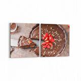 Olla 15216K2Y Gıda Görseli Kare 2'li Yatay Kanvas Tablo (Ölçü: 145X70)