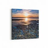 Olla 15975K Günbatımı Görseli Kare Kanvas Tablo (Ölçü: 60X60)