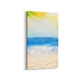 Olla 16431DD Kumsal / Sahil Görseli Dikey Dar Kanvas Tablo (Ölçü: 60X120)