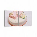 Olla 15156K2Y Gıda Görseli Kare 2'li Yatay Kanvas Tablo (Ölçü: 65X30)