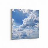 Olla 15593K Gökyüzü Bulut Görseli  Kare Kanvas Tablo (Ölçü: 25X25)