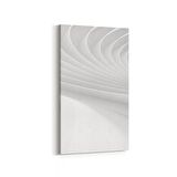 Olla 10449DD Beyaz Kabartma Görseli Dikey Dar Kanvas Tablo (Ölçü: 40X80)