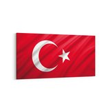 Olla 17557YD Türk Bayrağı Görseli Yatay Dar Kanvas Tablo (Ölçü: 100X50)