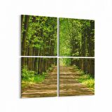 Olla 14276K4 Doğa / Manzara Görseli Kare 4'lü Kanvas Tablo (Ölçü: 65X65)