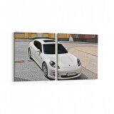 Olla 12359K2Y Araç Görseli Kare 2'li Yatay Kanvas Tablo (Ölçü: 125X60)