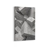 Olla 10023D Abstract 3 Boyut Görsel Dikey Kanvas Tablo (Ölçü: 100X150)