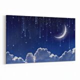 Olla 14661Y Gece Gökyüzü Görseli Yatay Kanvas Tablo (Ölçü: 90X60)