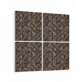 Olla 16273K4 Heykel / Sanat Görseli Kare 4'lü Kanvas Tablo (Ölçü: 125X125)