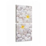 Olla 17326K2D Taş / Tuğla Görseli Kare 2'li Dikey Kanvas Tablo (Ölçü: 30X65)