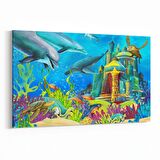 Olla 12084Y Akvaryum / Balık Görseli Yatay Kanvas Tablo (Ölçü: 150X100)