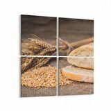 Olla 15175K4 Gıda Görseli Kare 4'lü Kanvas Tablo (Ölçü: 145X145)