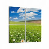 Olla 13718K4 Doğa / Manzara Görseli Kare 4'lü Kanvas Tablo (Ölçü: 145X145)