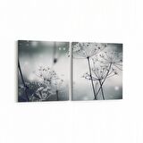 Olla 10797K2Y Ağaç Görseli Kare 2'li Yatay Kanvas Tablo (Ölçü: 145X70)