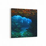 Olla 12955K Deniz / Okyanus Görseli Kare Kanvas Tablo (Ölçü: 25X25)