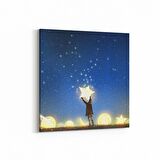 Olla 17591K Uzay Görseli Kare Kanvas Tablo (Ölçü: 25X25)