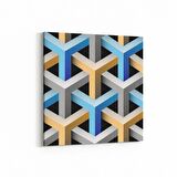 Olla 14910K Geometrik Desen Görseli Kare Kanvas Tablo (Ölçü: 25X25)
