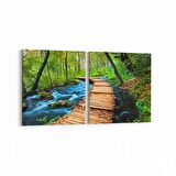 Olla 13325K2Y Doğa / Manzara Görseli Kare 2'li Yatay Kanvas Tablo (Ölçü: 145X70)