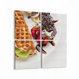 Olla 15268K4 Gıda Görseli Kare 4'lü Kanvas Tablo (Ölçü: 145X145)