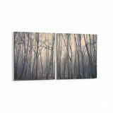 Olla 13155K2Y Doğa / Manzara Görseli Kare 2'li Yatay Kanvas Tablo (Ölçü: 65X30)