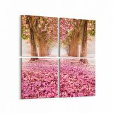 Olla 13472K4 Doğa / Manzara Görseli Kare 4'lü Kanvas Tablo (Ölçü: 125X125)