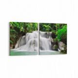 Olla 13499K2Y Doğa / Manzara Görseli Kare 2'li Yatay Kanvas Tablo (Ölçü: 145X70)