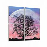 Olla 14159K4 Doğa / Manzara Görseli Kare 4'lü Kanvas Tablo (Ölçü: 145X145)