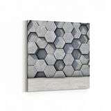 Olla 10020K Abstract 3 Boyut Görsel Kare Kanvas Tablo (Ölçü: 25X25)