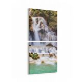 Olla 14230K2D Doğa / Manzara Görseli Kare 2'li Dikey Kanvas Tablo (Ölçü: 30X65)