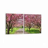 Olla 13550K2Y Doğa / Manzara Görseli Kare 2'li Yatay Kanvas Tablo (Ölçü: 145X70)