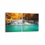 Olla 13913K2Y Doğa / Manzara Görseli Kare 2'li Yatay Kanvas Tablo (Ölçü: 145X70)