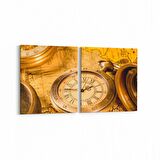 Olla 16232K2Y Harita Görseli Kare 2'li Yatay Kanvas Tablo (Ölçü: 145X70)