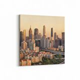 Olla 18593K Yapı Görseli Kare Kanvas Tablo (Ölçü: 25X25)