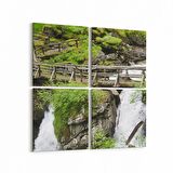 Olla 14623K4 Doğa / Manzara Görseli Kare 4'lü Kanvas Tablo (Ölçü: 145X145)