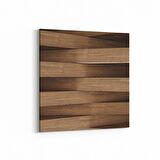 Olla 12028K Ahşap Desen Görseli Kare Kanvas Tablo (Ölçü: 60X60)