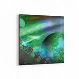 Olla 17633K Uzay Görseli Kare Kanvas Tablo (Ölçü: 30X30)