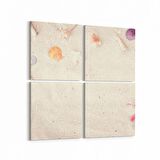 Olla 16558K4 Kumsal / Sahil Görseli Kare 4'lü Kanvas Tablo (Ölçü: 105X105)