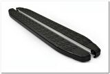 Omsa Line Fiat Doblo Yan Basamak 2000-2009 Blackline Mat Siyah Alüminyum Alınlı Yan Koruma Basamak