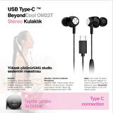 IBERRY TYPE-C BEYONDCOOL KABLOLU KULAKLIK SİYAH