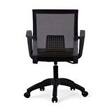 Aerox Çalışma Koltuğu Siyah Deri