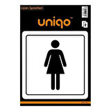 Uniqo Uyarı Etiketi  Kadın WC Figürü