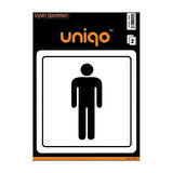 Uniqo Uyarı Etiketi  Erkek WC Figürü