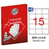 Diamond Lazer Etiket DM-1115 70x56 mm