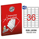 Diamond Lazer Etiket DM-1036 45x30 mm